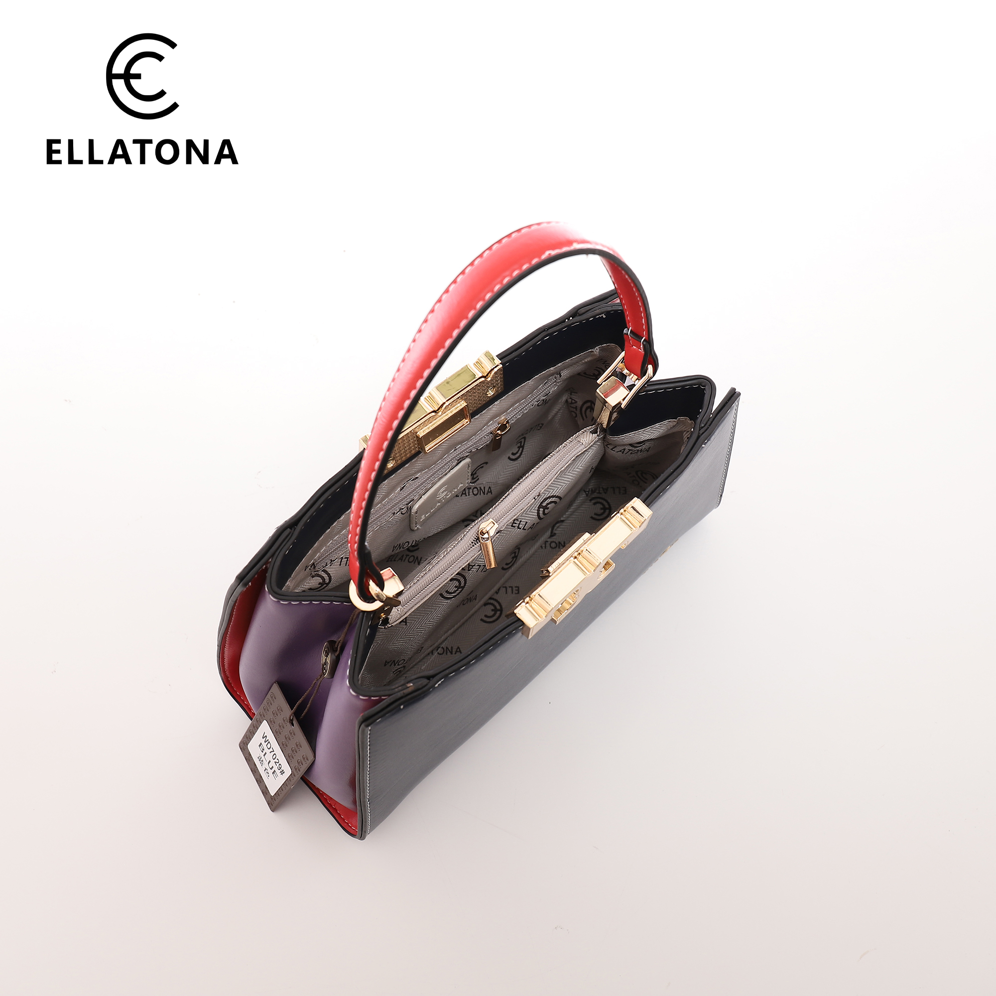 PU Leather Satchel with Detachable Strap