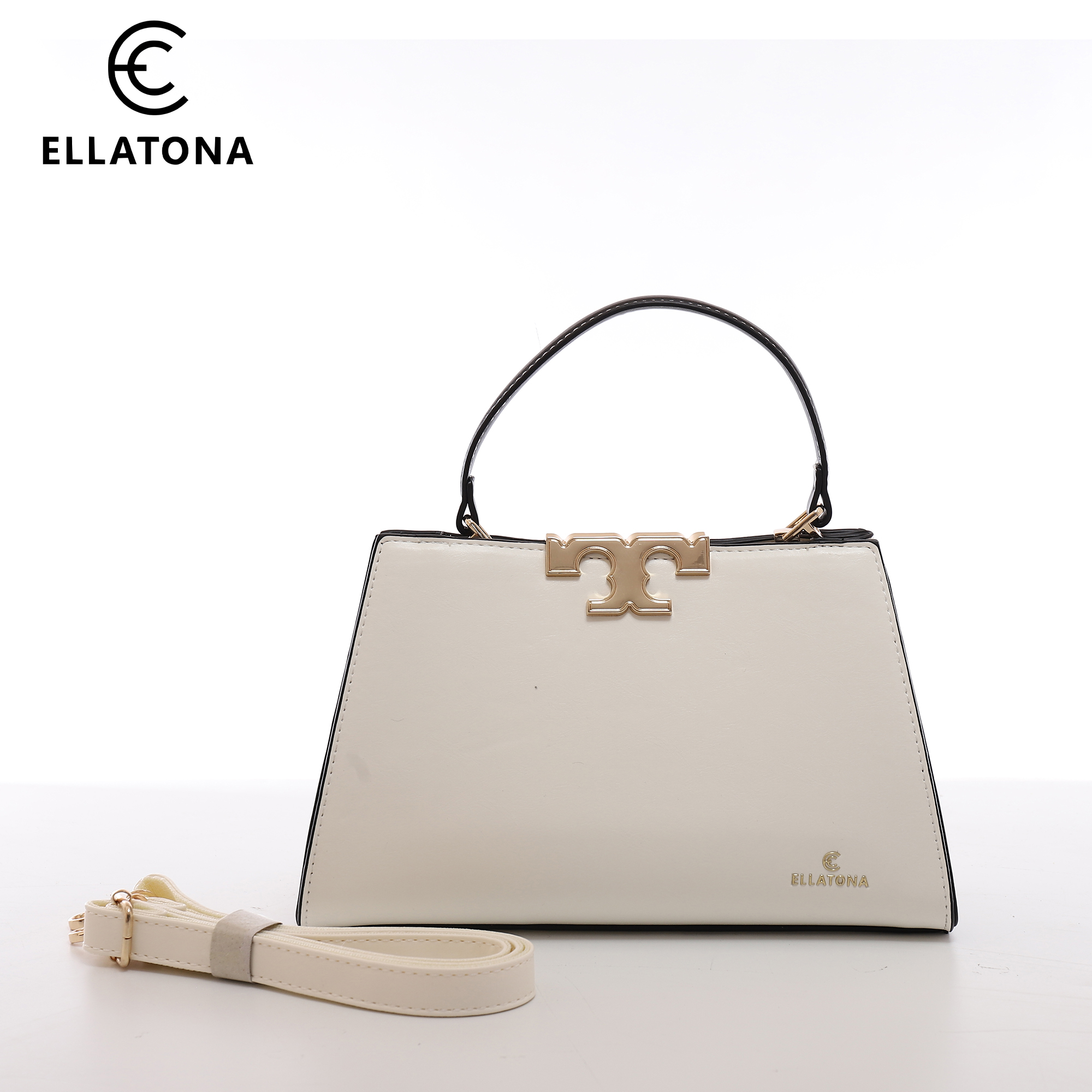 PU Leather Satchel with Detachable Strap - Image 5