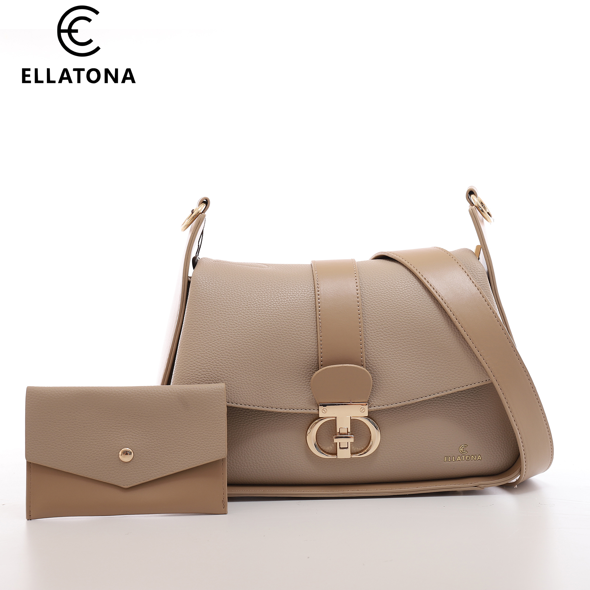 2-in-1 PU Leather Sling Bag