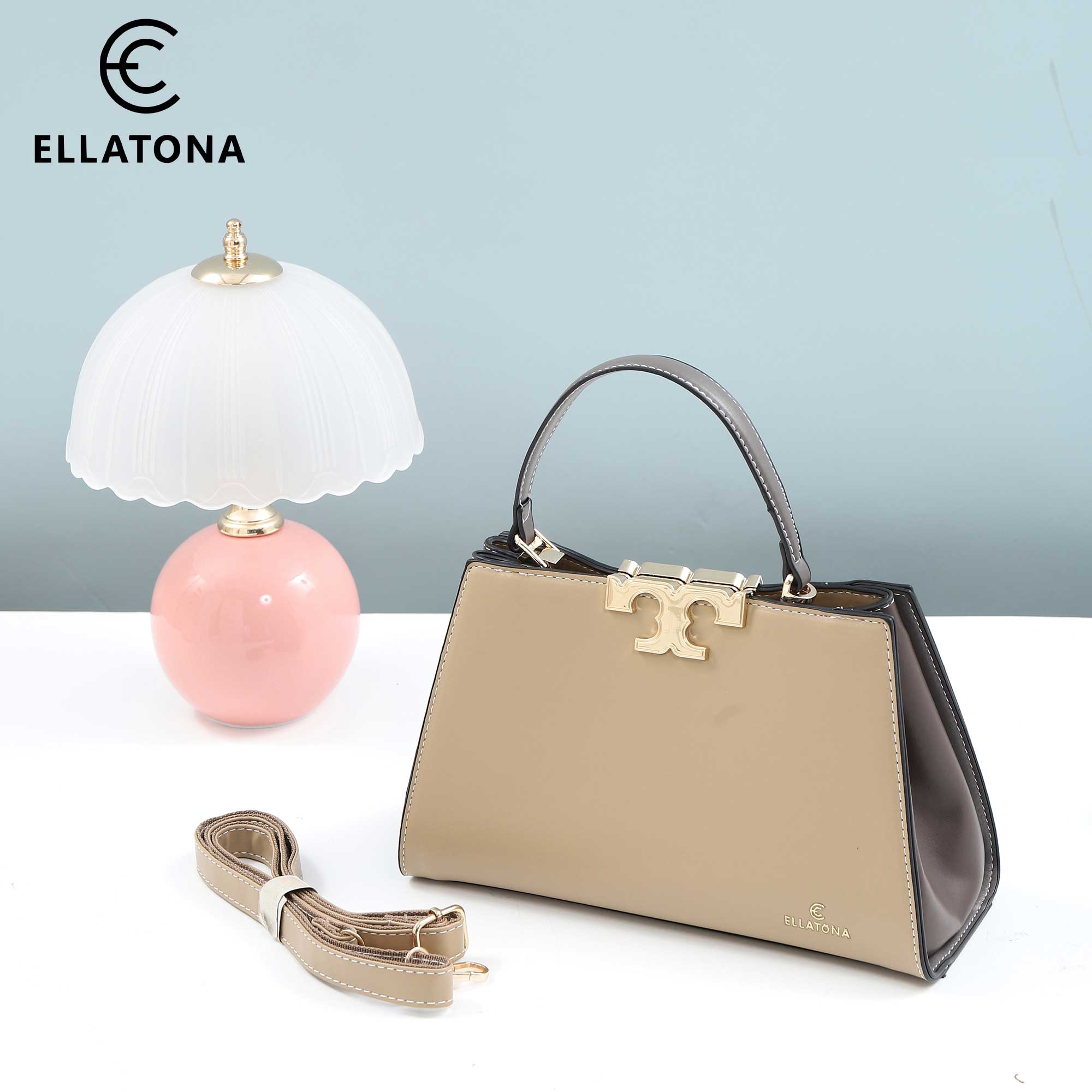PU Leather Satchel with Detachable Strap - Image 7