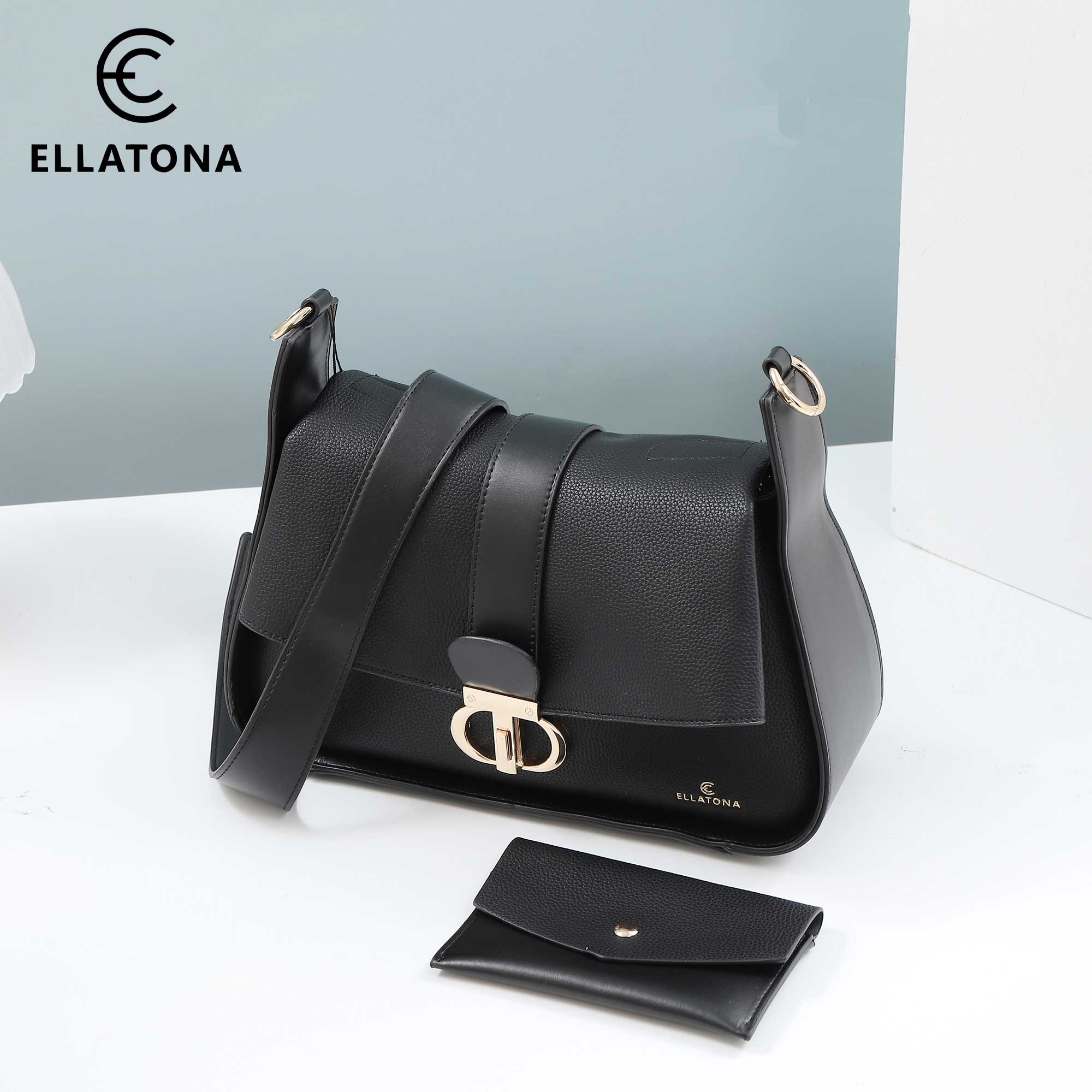 2-in-1 PU Leather Sling Bag