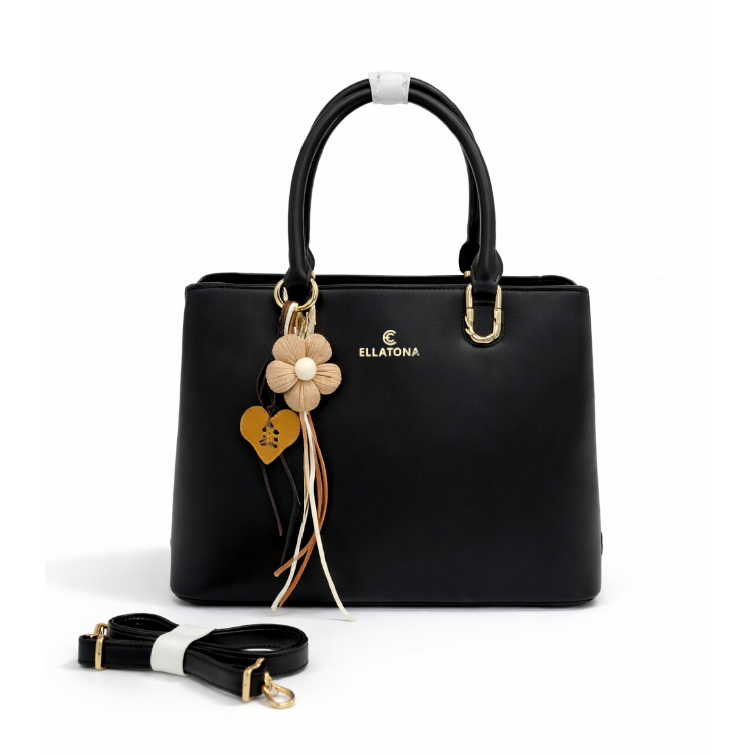 Noir Charm Satchel Bag
